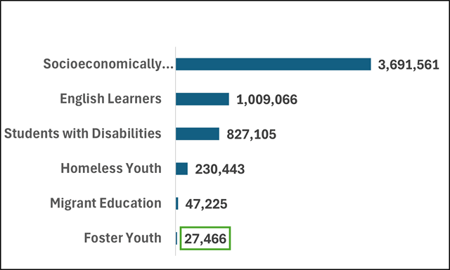 2024&ndash;2025 Student Group Census Day Enrollment Chart. Data available in the below table.