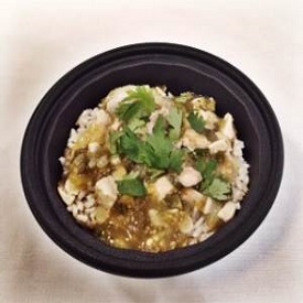 Pork chile verde with rice