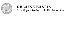 California Department of Education Seal, Delaine Eastin, State Superintendent of Public Instruction