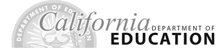 California Department of Education Logo