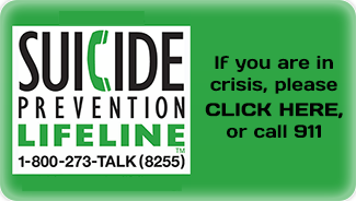 Suicide Prevention Lifeline, 1-800-273-TALK (8255); If you are in crisis, please click here, or call 911