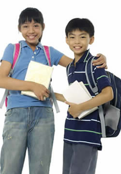 Two elementary students